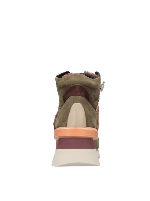 Sneakers alte in pelle e tessuto ANDIAFORA | MIDDLE FOX WDG NABUKMILITARY-ROSSO